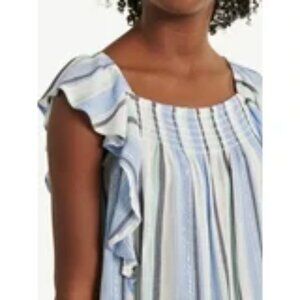 NWT Justice Girl's Ruffle Strap Flowy Top Size L (12/14)